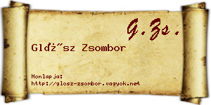 Glósz Zsombor névjegykártya